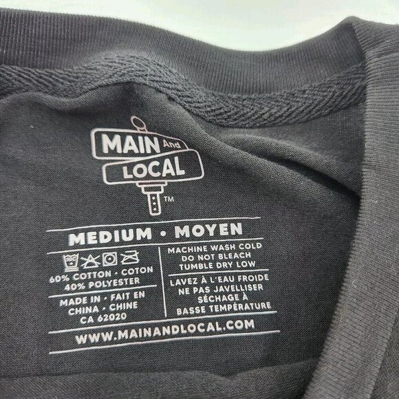 Main and Local Life is Gourd Womens Size Medium Black Halloween Pumpkin T-Shirt - Picture 2 of 5